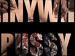 Chubby ebony woman bends over in the kitchen before cooking