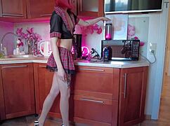 Redhead Chick Suggestively Sucking Dick Of Fat Old Dude