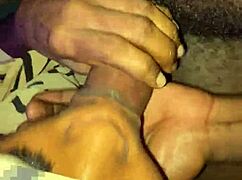 milf eagerly fills her mouth with big black cock during blowjob