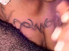 milf eagerly fills her mouth with big black cock during blowjob