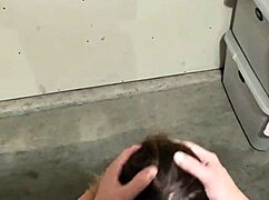 Pov sneak fuck wife in car and garage, trying to be quiet!