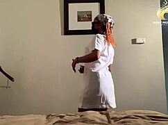 Ebony Nurse Sex the Interviewer Just Because of Promotion