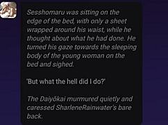 Exploring a gentle roleplay story with Sesshomaru in part one