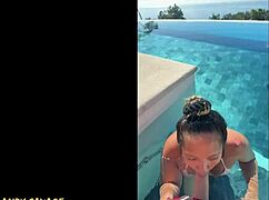 Public Blowjob at Infinity Pool in Costa Rica