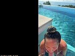 Public Blowjob at Infinity Pool in Costa Rica