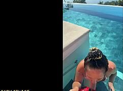 Public Blowjob at Infinity Pool in Costa Rica