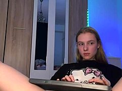 Fingering Pink Perfect Pussy With Big Dildo