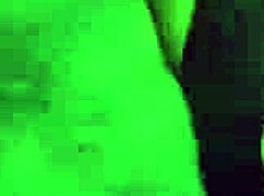 Woman in red thong shaking buttocks for shy viewers