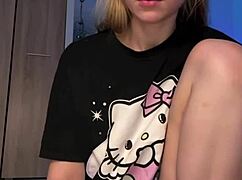 Fingering Pink Perfect Pussy With Big Dildo