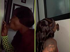 Strangers gather for intense gloryhole blowjob session with big cocks