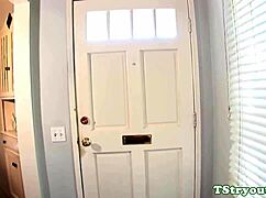 Seductive Tgirl Wanks At Her Casting Debut