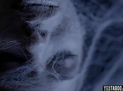 Couple bent over for rough doggystyle blowjob by aliens in galactic sex show