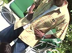 threesome in outdoor fun