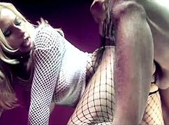 Guy Rips Mistress's Fishnets Off To Fuck Her
