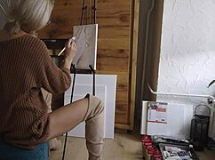 painting a suggestive pussy flower design