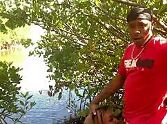 Having a quickie at the beach with monster cock