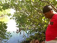 Having a quickie at the beach with monster cock