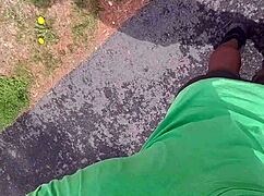 taking an exercise routine indoors and practicing it outdoors privately