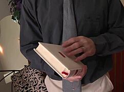 Maid Emma Leigh's shaved pussy got wet as the hotel guest fucked her hardcore.