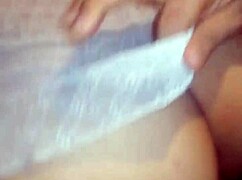 horny slut in robe giving pussy