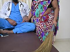 indian doctor receives handjob from maid in hospital.