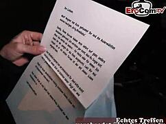 This German blonde tattooed teen is on a fitness date