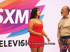 Elizabeth Marquez fucks hard after weather report!