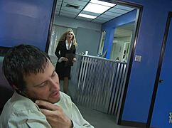 Oh My God, The Beautiful Blonde Milf Is Fucking Her Boss In The Office!