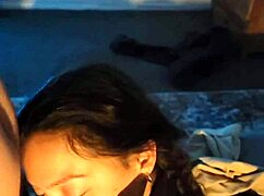 Pov cutie sucks more bwc than she can handle, moaning deeply.