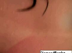 Diamond gets wet and wild in the shower