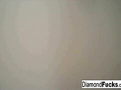 Diamond gets wet and wild in the shower