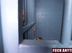 bratty teen getting railed by cops in jail 😈, rough riding and orgasms!