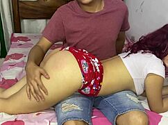 i excite my masochistic stepdaughter with hard spanks on her big ass