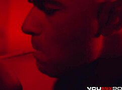 Lucky paparazzo savors steamy anal threesome