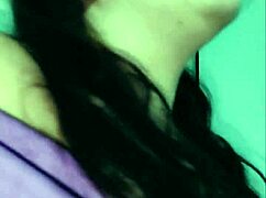 Nicole, a cute and chubby amateur with saggy tits, teases in pov before stuffing her belly with food