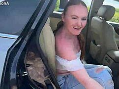 drinking and wetting jeans twice in outdoor setting