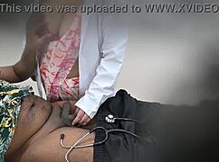 lady doctor having intense fun with patient in hospital, big tits and ass involved