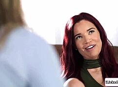 Blonde babe facesitting busty lesbian gf 😍