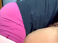 Amateur babe cums hard on thick cock!