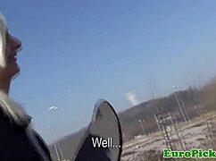 pierced skater euro chick pounded outdoors 😏