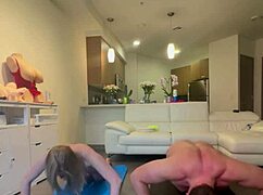 Intense Naked Workout Leads to Cock Sucking in Shower