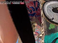 sex on paradise beach in ibiza with cum on face and public walk