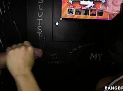 fitness chick sucks glory hole loads eagerly