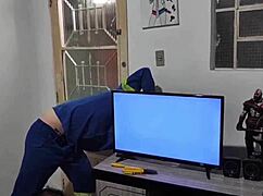 Eletricista Safado Come A Casada Depois De Terminar Servico