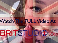 hey, british teen sucks cock in a polo shirt with big natural tits.