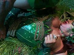 Batfuck crashes Poison Envy's garden party and totally fucks his huge cock off with everyone 😈🌿.