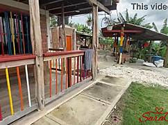 Bold lesbian encounter with neighbor in the countryside