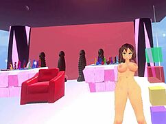 in vr, she masturbates with dildos, beads, and vibrators for ultimate pleasure