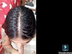 3 chicas reciben facial con cumshot y deepthroat