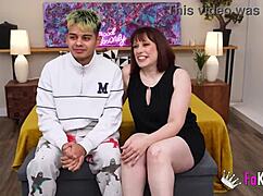 Curvy milf deflowers 18-year-old boy in horny divorcee tale